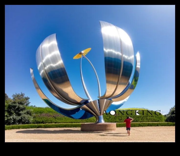 פריחה בברונזה: הפיתוי של אמנות גן חיצוני